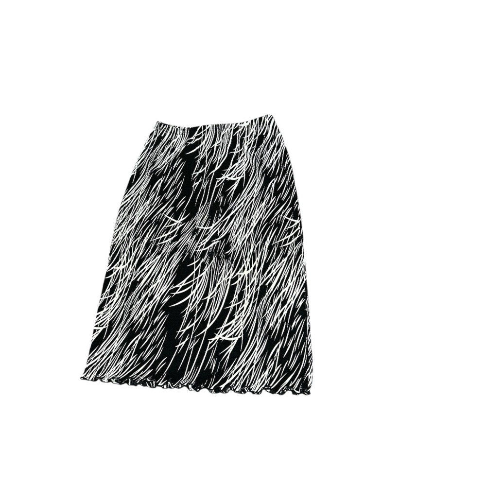 Black and White Patterned Women's Skirt